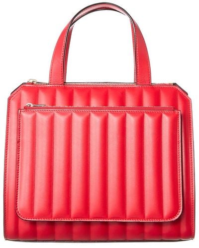Valextra Passepartout Medium Leather Satchel - Red
