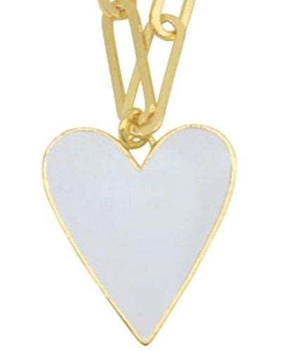 Adornia 14k Plated Pendant Necklace - White