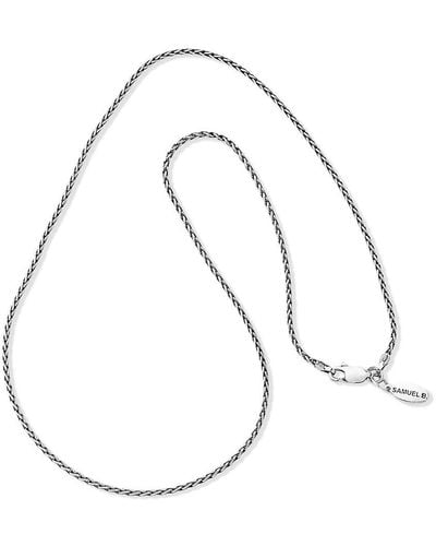 Samuel B. Silver Wheat Chain Necklace - Metallic