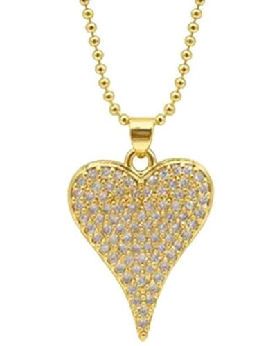 Adornia 14k Plated Pendant Necklace - Metallic