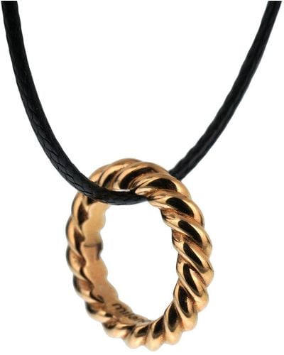 Pomellato 18K Braided Pendant Necklace (Authentic Pre-Owned) - Metallic