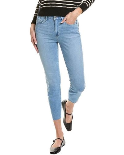 PAIGE Bombshell Crop Sky Touch Distressed Skinny Leg Jean - Blue