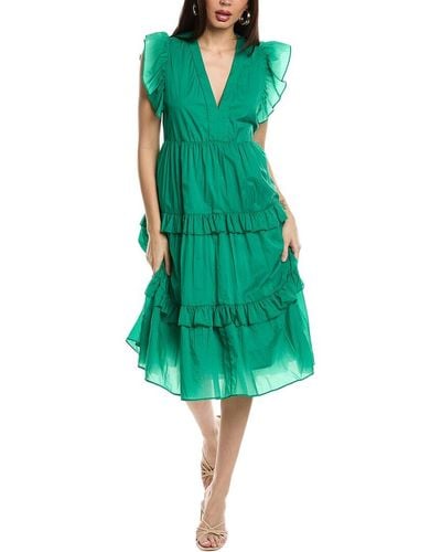 Amanda Uprichard Chamomile Dress In Sanibel - Green