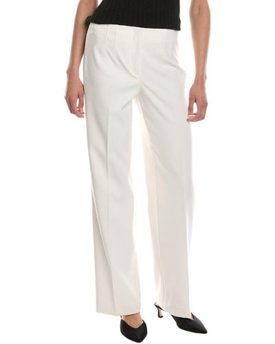 Anne Klein Fly Front Hollywood Waist Pant - White