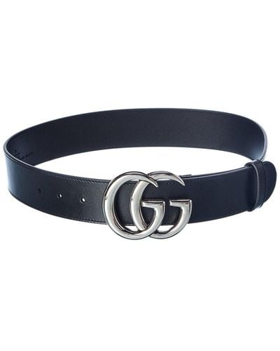 Gucci GG Marmont Leather Belt - Blue
