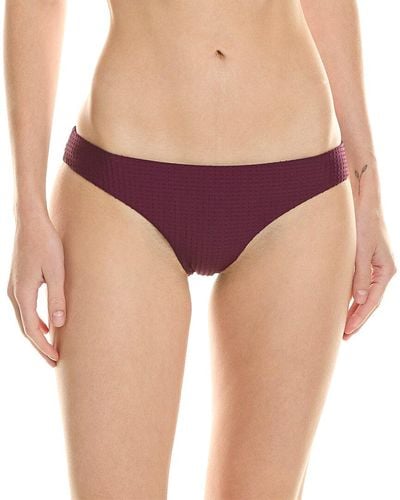 PQ Swim Basic Ruched Teeny Bikini Bottom - Purple