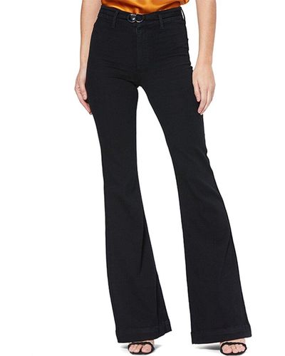 PAIGE Clean Front Genevieve Wide Flare Pant - Blue