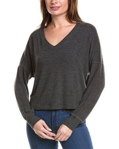 Michael Stars Vic Relaxed V-neck Pullover - Grey