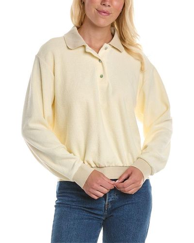DONNI. Brushed Terry Polo Sweatshirt - Natural