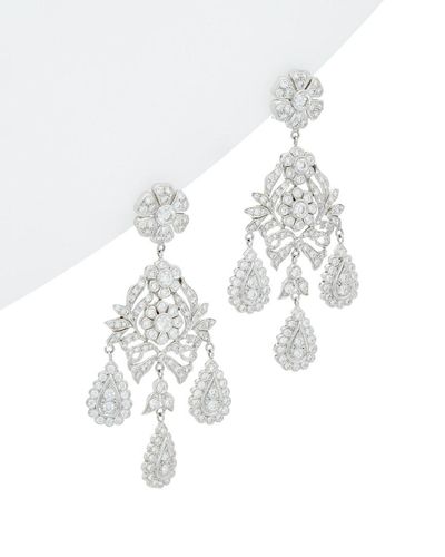Diana M. Jewels Fine Jewellery 18K 10.00 Ct. Tw. Diamond Drop Earrings - White