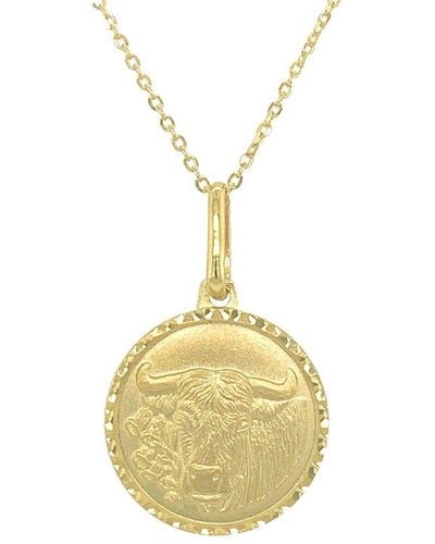 Sabrina Designs 14k Zodiac Taurus Necklace - Metallic