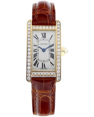 Cartier Tank Americane Diamond Watch, Circa 2016 (Authentic Pre-Owned) - White