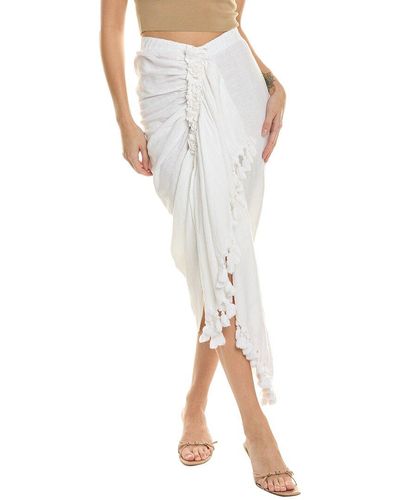 Hale Bob Linen Skirt - White