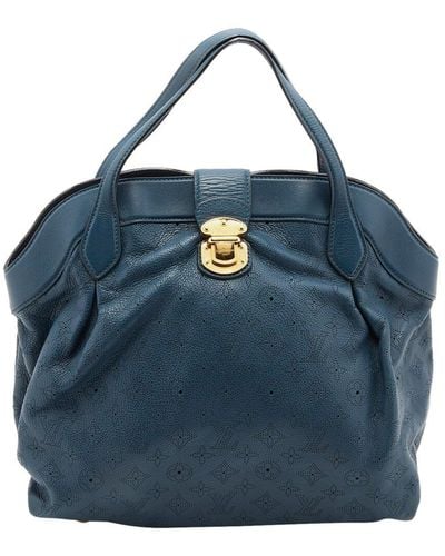 Louis Vuitton Mahina Leather Cirrus Mm (Authentic Pre-Owned) - Blue