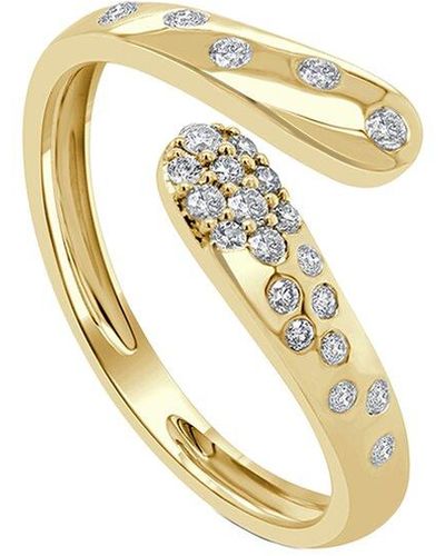 Sabrina Designs 14k 0.20 Ct. Tw. Diamond Bypass Ring - Metallic