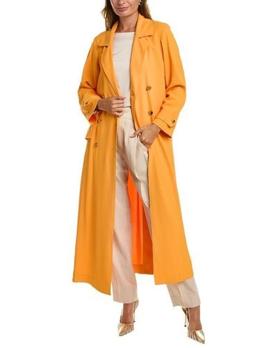 Oscar de la Renta Twill Coat - Orange