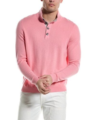 Tommy Bahama Soft Sand Cashmere Mock Neck Sweater - Pink