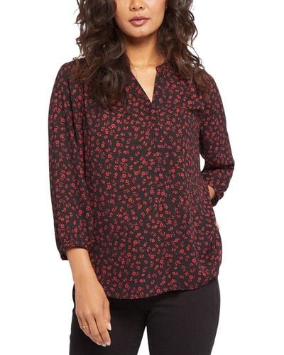 NYDJ Pintuck Blouse - Red