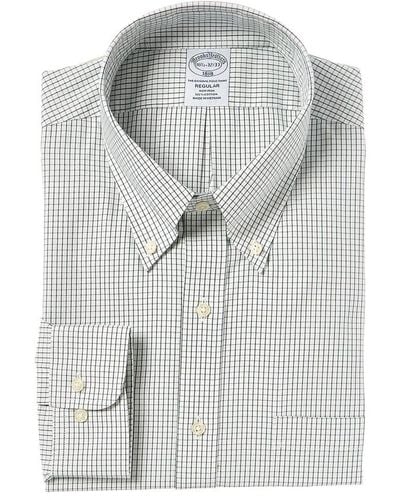 Brooks Brothers Regular Fit Dress Shirt - Gray