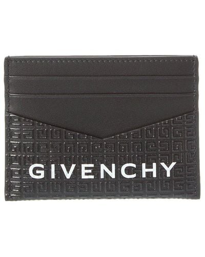 Givenchy Leather Card Holder - Gray