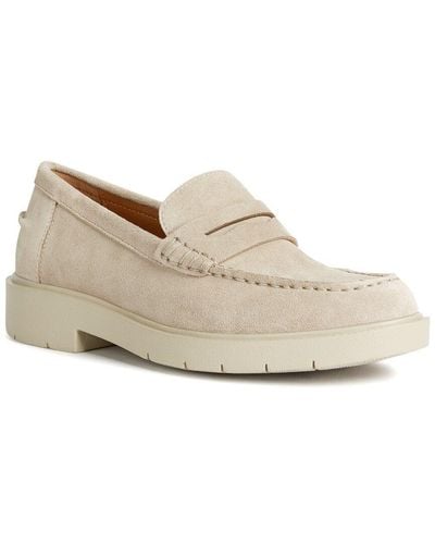 Geox Spherica Leather Moccasin - White
