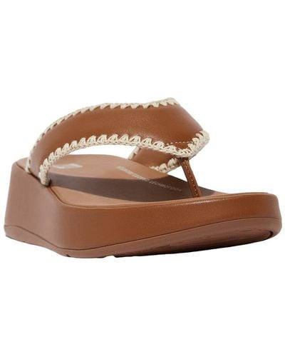 Fitflop F-mode Leather Sandal - Brown