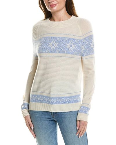 Kier + J Kier + J Cableknit Cashmere Pullover Sweater - Blue