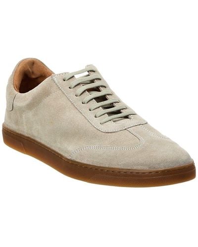 Ted Baker Evrens Unlined Suede Trainer - White