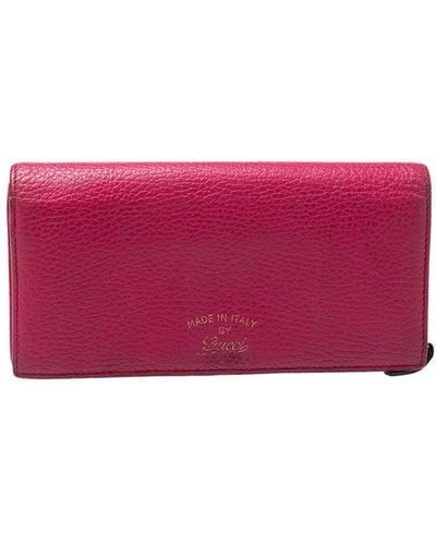 Gucci Leather Swing Continental Wallet (Authentic Pre-Owned) - Purple