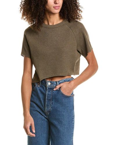 Twenty Raglan Crop Top - Multicolor