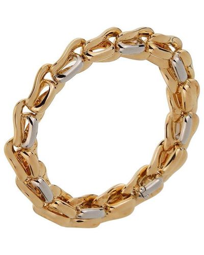 Pomellato 18K Two-Tone Solid Chain Link Bracelet (Authentic Pre-Owned) - Metallic
