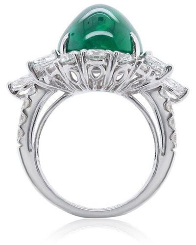 Diana M. Jewels Fine Jewellery 18K 3.46 Ct. Tw. Diamond Half-Set Ring - Metallic