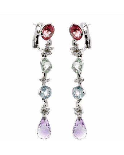 Chanel 18K 0.76 Ct. Tw. Diamond & Gemstone Drop Earrings (Authentic Pre-Owned) - White