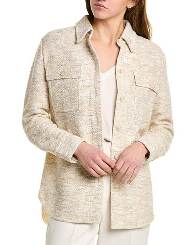 St. John Boucle Tweed Jacket - Natural