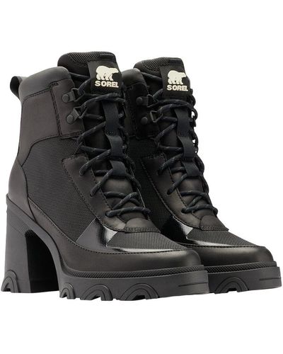 Sorel Brex Heel Lace Leather Boot - Black