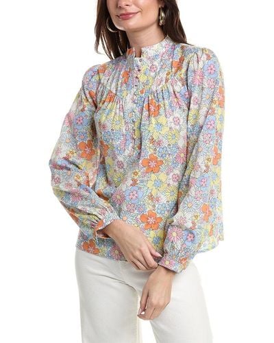 Fate Floral Top - Grey