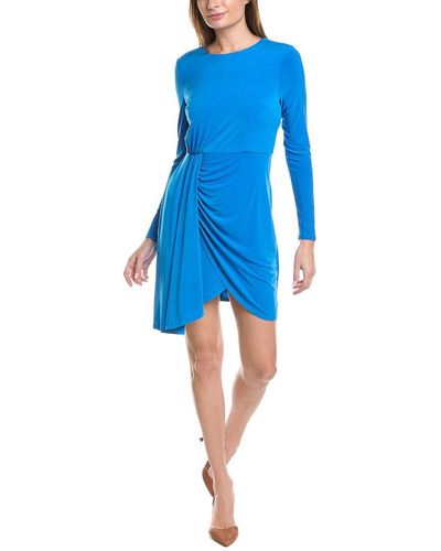 Donna Morgan Gathered Mini Dress - Blue