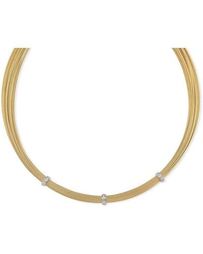Alor Classique 18k 0.05 Ct. Tw. Diamond Cable Necklace - White