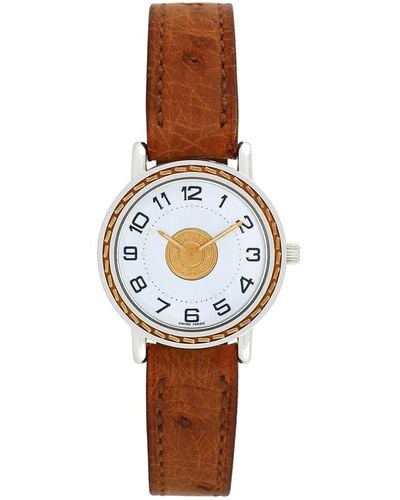 Hermès Sellier Watch, Circa 2000S (Authentic Pre-Owned) - White