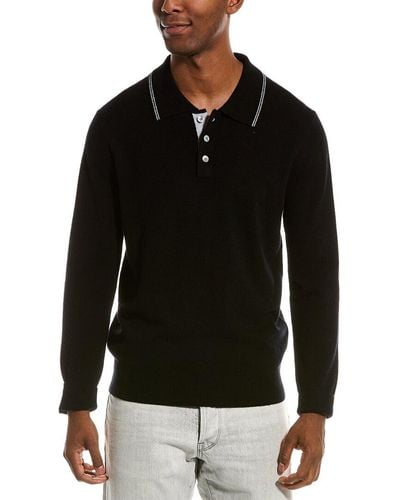 Kier + J Kier + J Wool & Cashmere-blend Polo Shirt - Black