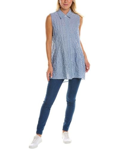 Donna Karan Trapeze Shirt - Blue