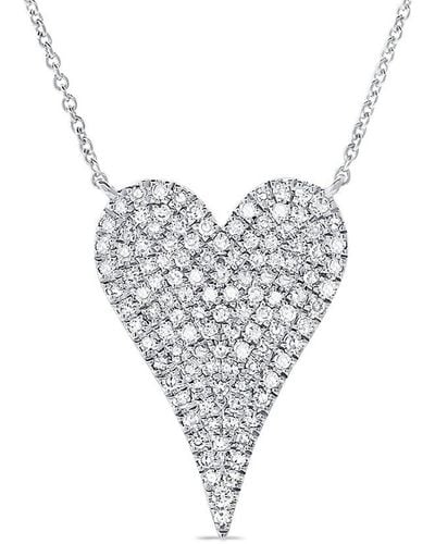 Sabrina Designs 14k 0.36 Ct. Tw. Diamond Heart Necklace - Gray