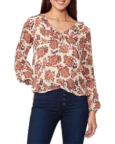PAIGE Serene Silk Blouse - Red