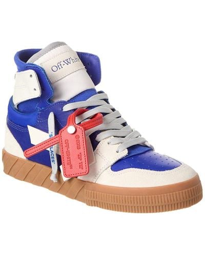 Off-White c/o Virgil Abloh Off-whitetm Floating Arrow Leather & Suede High-top Trainer - Blue