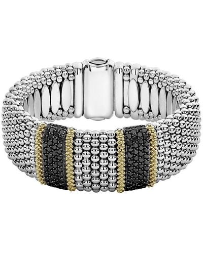 Lagos Caviar Lux 18k & Silver 3.48 Ct. Tw. Diamond Bracelet - Metallic