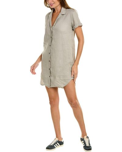 James Perse Button-down Linen Shirtdress - Natural