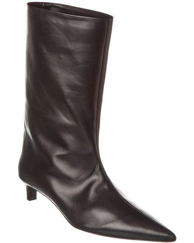 Jil Sander Half Leather Boot - Brown