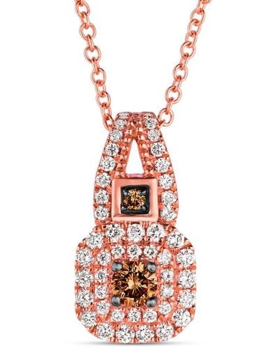 Le Vian Le Vian 14k Rose Gold 0.35 Ct. Tw. Diamond Pendant Necklace - Multicolor