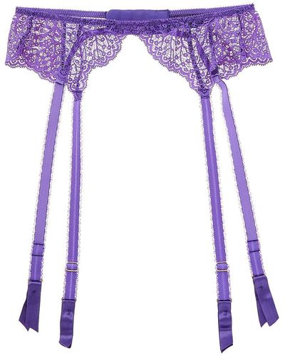 Journelle Allegra Suspender Belt - Purple