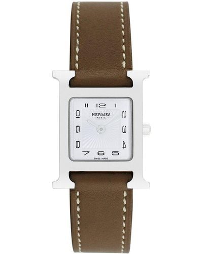 Hermès Heure H Watch, Circa 2000S (Authentic Pre-Owned) - White